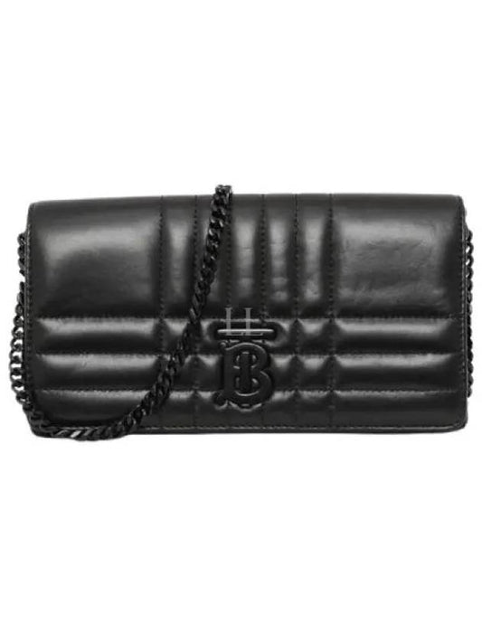 Women's Lola Detachable Strap Quilted Leather Long Wallet Black - BURBERRY - BALAAN 2