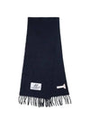 Alpaca Wool Scarf Navy - MARNI - BALAAN 4