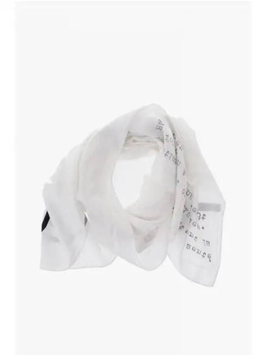 Maison Margiela logo printed viscose scarf - MAISON MARGIELA - BALAAN 1