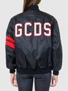 Women's Back Logo Bomber Jacket Black - GCDS - BALAAN 11