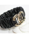 CC logo leather hair scrunchie bracelet gold AB7848 - CHANEL - BALAAN 7