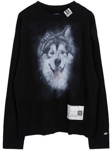Black Dog Print Sweatshirt A12PO673 BLACK - MIHARA YASUHIRO - BALAAN 1