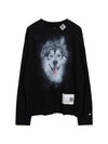 Dog Print Sweatshirt Black - MIHARA YASUHIRO - BALAAN 1