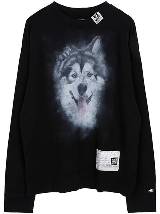 Black Dog Print Sweatshirt A12PO673 BLACK - MIHARA YASUHIRO - BALAAN 2