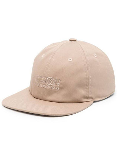 Logo Embroidered Base Ball Cap Beige - MAISON MARGIELA - BALAAN 2