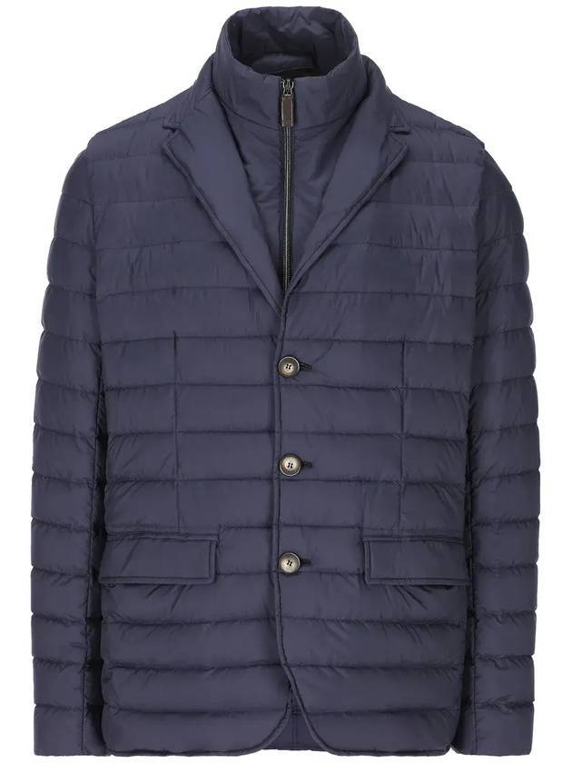 Convertible Padded Quilted Nylon Blazer Jacket Navy - HERNO - BALAAN 1