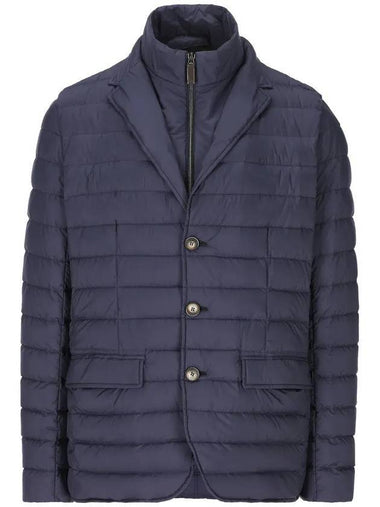 Convertible Padded Quilted Nylon Blazer Jacket Navy - HERNO - BALAAN 1