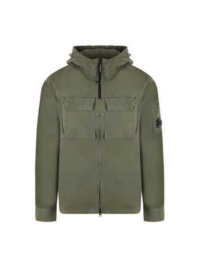 Heavy Poplin Emerized Shirt Hooded Jacket Green - CP COMPANY - BALAAN 2