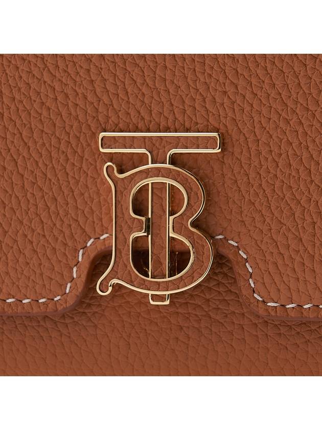 Monogram Grainy Leather Half Wallet Brown - BURBERRY - BALAAN 7