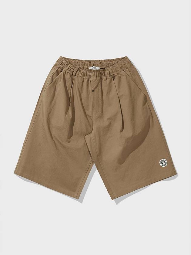 Washed Cotton Half Banding Pants Beige - FFEFF STUDIO - BALAAN 1