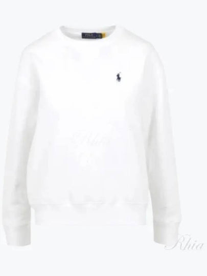 Embroidered Logo Pony Sweatshirt White - POLO RALPH LAUREN - BALAAN 2