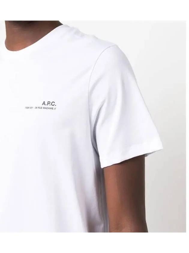 Men's Item Logo Cotton Short Sleeve T-Shirt White - A.P.C. - BALAAN 4