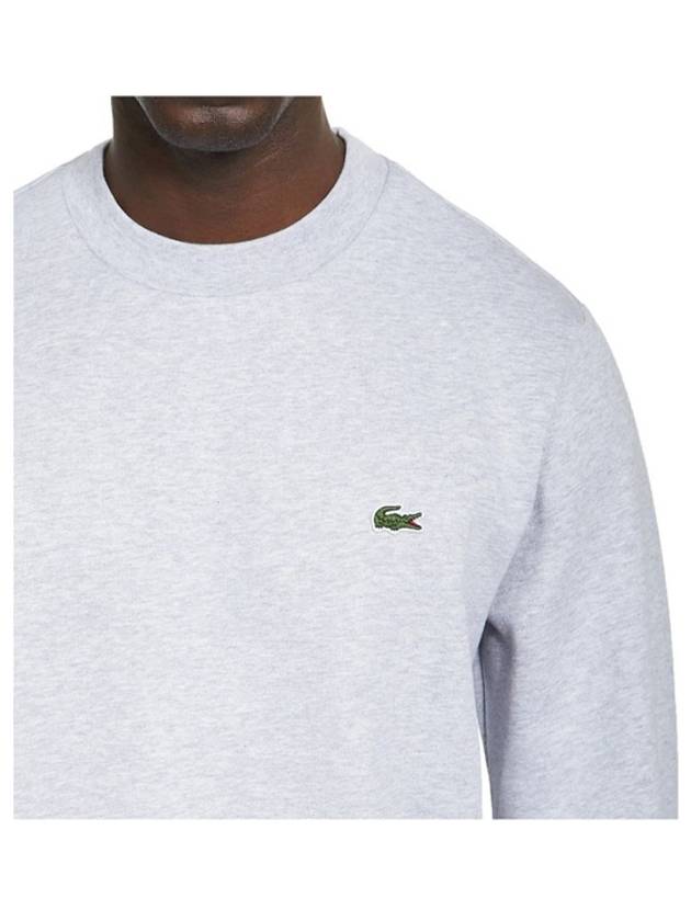 Logo Patch Crewneck Sweatshirt Grey - LACOSTE - BALAAN 4