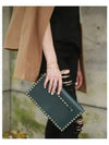 Rockstud Flap ClutchJW2B0399NBD P38 Dark Green - VALENTINO - BALAAN 8