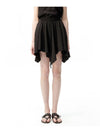 SQUARE CUTTING FLARED SHORT SKIRT flare mini skirt - MONOPHOBIA - BALAAN 1