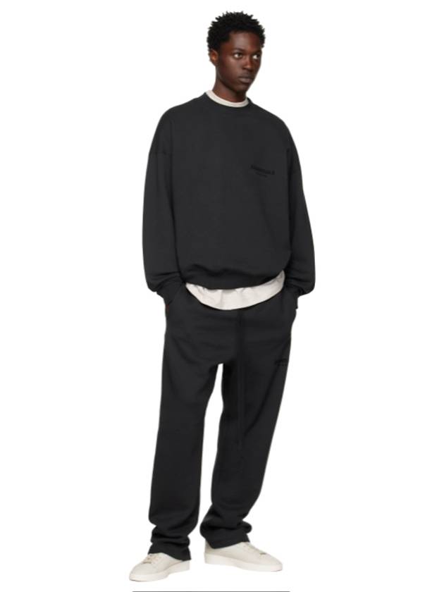 Fear of God Essentials The Core Collection Relaxed Crew Neck Sweatshirt Black Stretch Limo - FEAR OF GOD ESSENTIALS - BALAAN 6