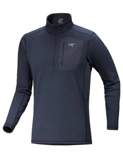 Rho Heavyweight Zip Neck Long Sleeve T-Shirt Black Sapphire - ARC'TERYX - BALAAN 2