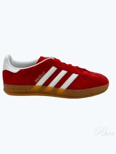 Gazelle Indoor Suede Low Top Sneakers Red - ADIDAS - BALAAN 2