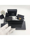 Metal Logo Saffiano Card Wallet Black - PRADA - BALAAN 8