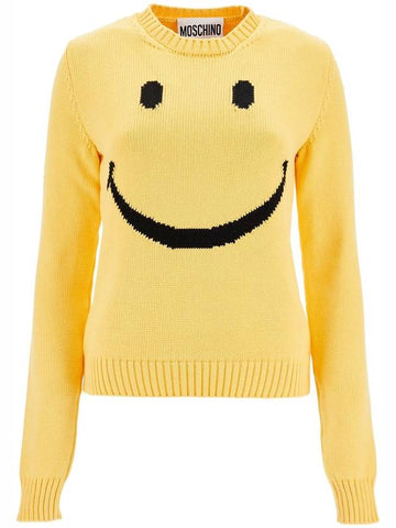 "smiley cotton blend t-shirt - MOSCHINO - BALAAN 1