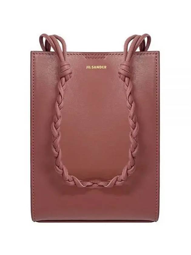 Tangle Smooth Leather Small Cross Bag Cherry Wood - JIL SANDER - BALAAN 2