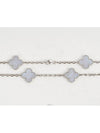 Van Cleef Arpels Vintage Alhambra Necklace 10 Motif White Gold Chalcedony 74188 - VANCLEEFARPELS - BALAAN 6