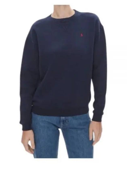 Embroidered Pony Logo Fleece Sweatshirt Navy - POLO RALPH LAUREN - BALAAN 2