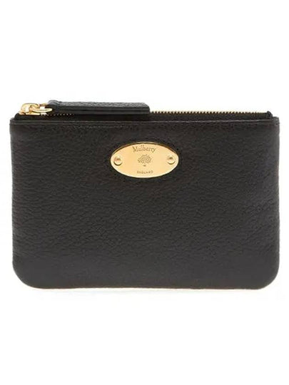 Plaque Zipper Small Coin Wallet Black - MULBERRY - BALAAN 2