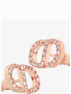 Petit CD Stud Crystal Earrings Pink - DIOR - BALAAN 2