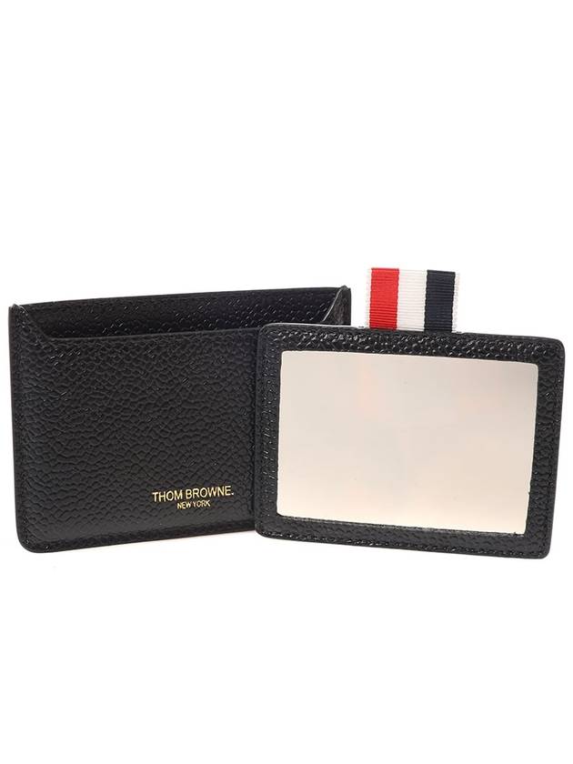 Pebble Grain Leather Mirror Case Black - THOM BROWNE - BALAAN 5