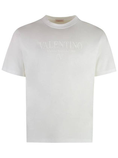 Logo print crew neck short sleeve t shirt white - VALENTINO - BALAAN 2