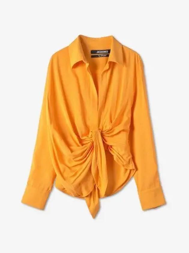 Le Chemise Bahia Twist Shirt Orange - JACQUEMUS - BALAAN 2