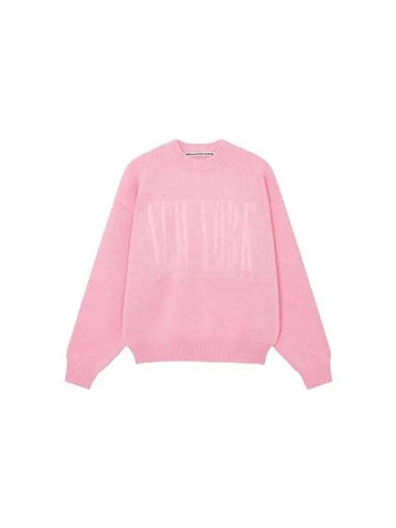 Wide New York logo knit pink 270316 - ALEXANDER WANG - BALAAN 1