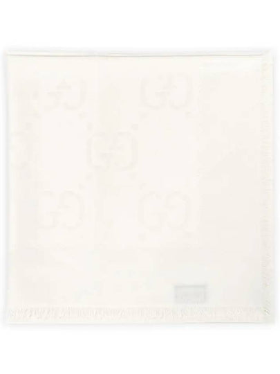 GG Jacquard Silk Wool Scarf White - GUCCI - BALAAN 2