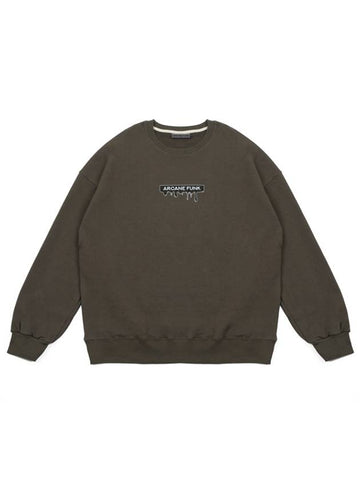 BASIC LOGO SWEATSHIRT khaki - ARCANE FUNK - BALAAN 1