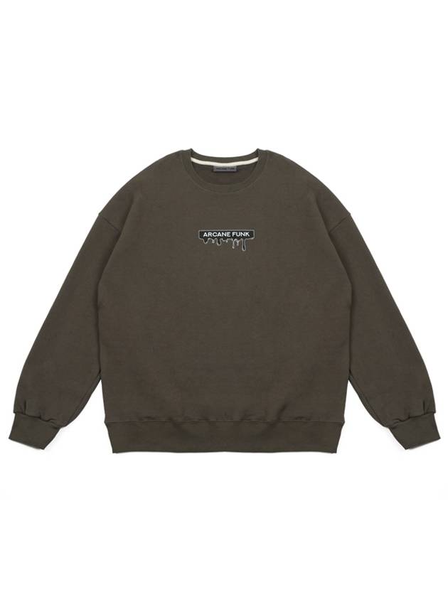 BASIC LOGO SWEATSHIRT khaki - ARCANE FUNK - BALAAN 2