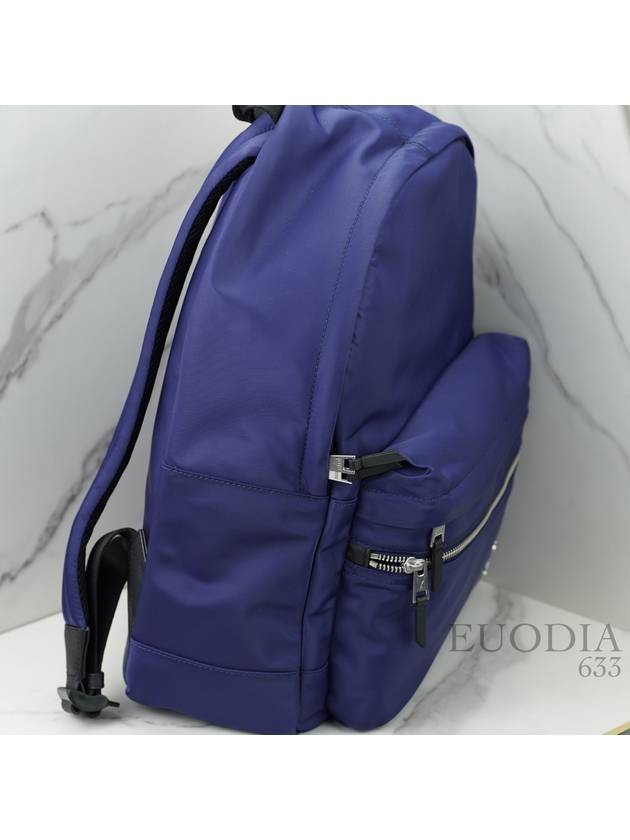 Heart Logo Backpack Navy - AMI - BALAAN 8