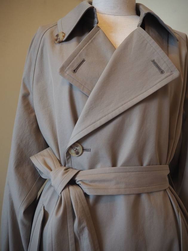 Washed Finns Chambray Trench Coat - AURALEE - BALAAN 2