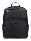 Triangle Logo Re-Nylon Backpack Black - PRADA - BALAAN 3