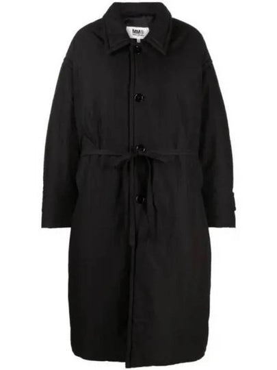 Oversized Padded Cotton Single Coat Black - MAISON MARGIELA - BALAAN 2