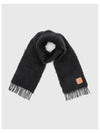 Anagram Fringe Mohair Scarf Black - LOEWE - BALAAN 3