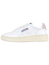 Medalist Pink Tab Leather Low Top Sneakers White - AUTRY - BALAAN 4