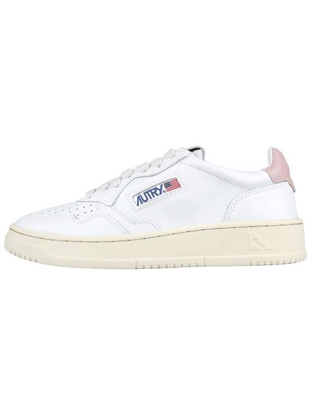 Medalist Pink Tab Leather Low Top Sneakers White - AUTRY - BALAAN 4