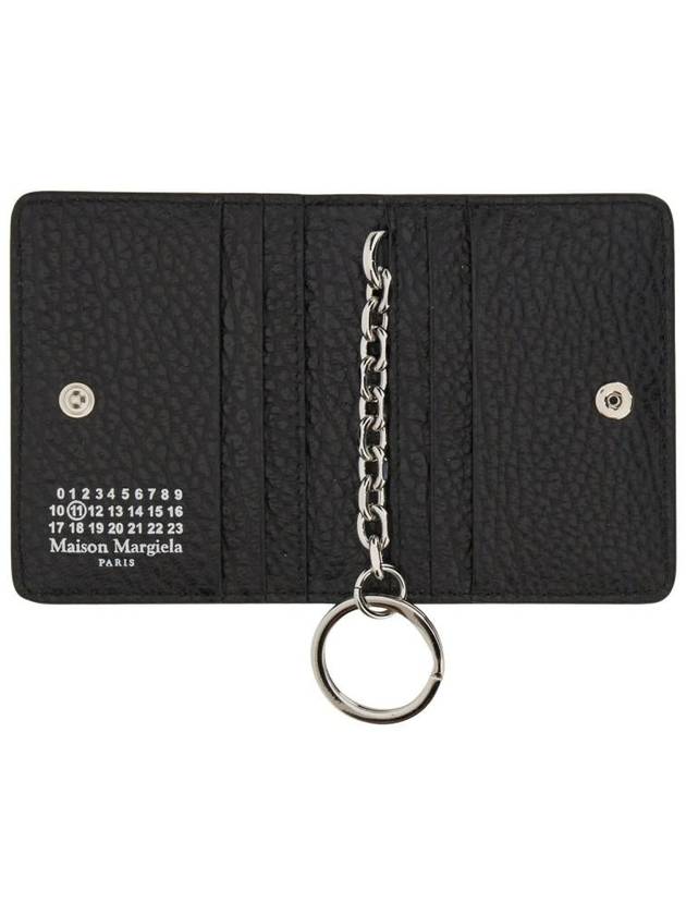 4 Stitch Keyring Card Wallet Black - MAISON MARGIELA - BALAAN 6