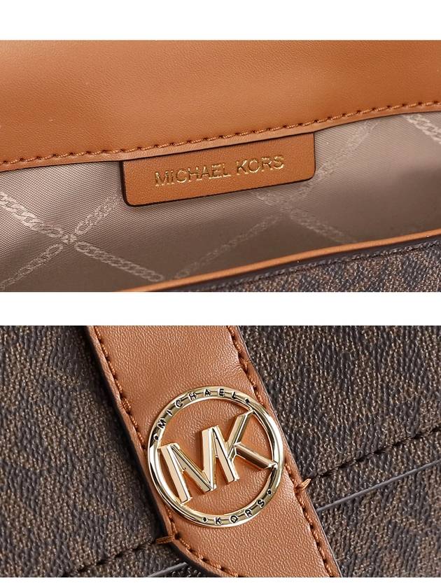 Greenwich Extra Small Logo Leather Shoulder Bag Brown - MICHAEL KORS - BALAAN 7