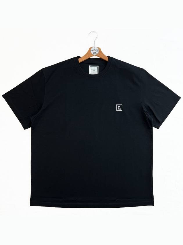 Cotton Back Logo Short Sleeve T-Shirt Black - WOOYOUNGMI - BALAAN 4