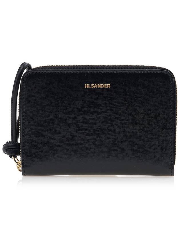 Around Zipper Leather Half Wallet Black - JIL SANDER - BALAAN 2