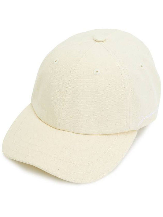 La Casquette Jacquemus Signature Ball Cap Ivory - JACQUEMUS - BALAAN 2