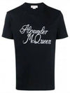 Signature Logo Short Sleeve T-Shirt Black - ALEXANDER MCQUEEN - BALAAN 2