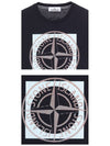 Compass Logo Printing Short Sleeve T-Shirt Black - STONE ISLAND - BALAAN.